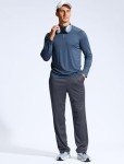 Men's Athletic Sweatpants with Zipper Pockets - Dark Grey