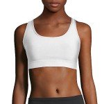 Hanes Women's Compression Racerback Sports Bra - White