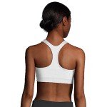Hanes Women's Compression Racerback Sports Bra - White