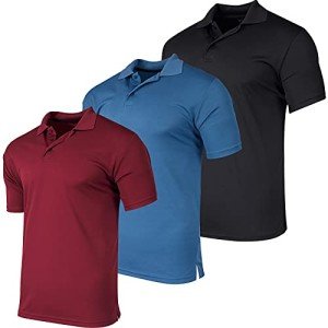 Men's 3-Pack Performance Dri-Fit Polo Shirts
