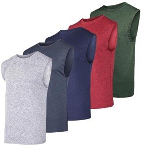 Men's Dry Fit Sleeveless Tank Top - Pack of 5