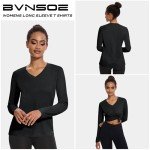 Long Sleeve Moisture-Wicking Workout Tops for Women