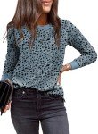 Women's Floral Print Long Sleeve Knit Sweatshirt