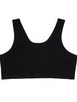 Girls' 3-Pack Stretch Sports Bras - Black/White/Grey