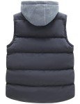 Men's Thick Insulated Puffer Vest - Dark Gray