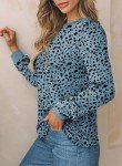 Women's Floral Print Long Sleeve Knit Sweatshirt