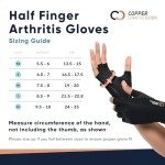 Fingerless Copper Compression Arthritis Gloves - 2 Pairs