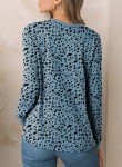 Women's Floral Print Long Sleeve Knit Sweatshirt