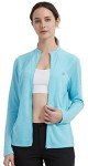 Sky Blue Long Sleeve Activewear Jacket for Women