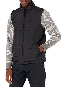 Men's Black Midweight Puffer Vest by Amazon Essentials
