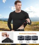 Men's 5-Pack Compression Workout Shirts, Long & Short Sleeve