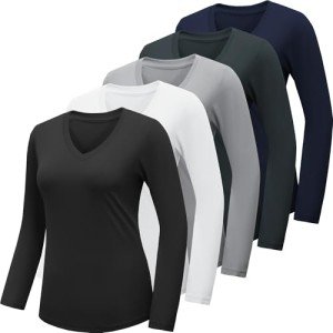 Women’s V-Neck Long Sleeve Workout Top X-Large