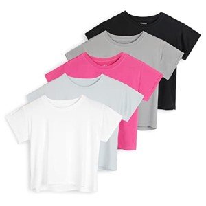 Women's 5-Pack Quick-Dry Crop Tops Set 2