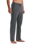 Men's Deep Gray Cotton Yoga Sweatpants with Pockets