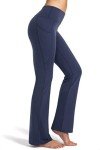 High-Waisted Bootcut Yoga Pants with Pockets