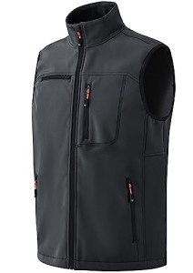 Men's Softshell Fleece Lined Windproof Vest - Gray