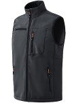 Men's Softshell Fleece Lined Windproof Vest - Gray