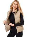 Women's Water-Resistant Puffer Vest with Pockets