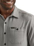 Lee Men's Extreme Motion Flannel Work Shirt - Gray