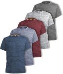 Men's 5-Pack Dry-Fit Athletic Crew Neck Tees
