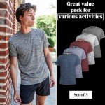 Men's 5-Pack Dry-Fit Athletic Crew Neck Tees