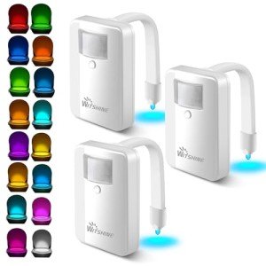 Color Changing Motion Sensor Toilet Night Lights - 3 Pack