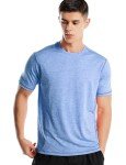 Men's Dry Fit Performance Gym Tee - XL Marled Blue