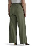 Women's Plus Size Comfort Wide Leg Pants - Olive