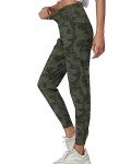 High-Waisted Women's Joggers with Pockets - Army Green
