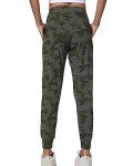 High-Waisted Women's Joggers with Pockets - Army Green