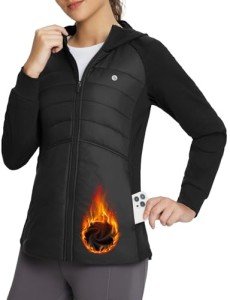 Women's Lightweight Insulated Running Jacket with Hood