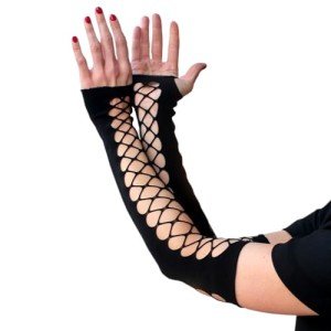 Goth Fingerless Arm Warmers - Y2K Style