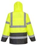 Men's Hi-Vis Reflective Rain Jacket, Yellow/Black