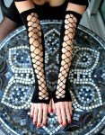 Goth Fingerless Arm Warmers - Y2K Style