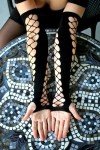 Goth Fingerless Arm Warmers - Y2K Style