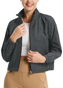 Women's Lightweight Waterproof Hiking Jacket – Black