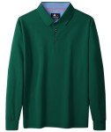 Men's Polo Green Long Sleeve Golf Shirt 2XL