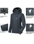 Women's Water-Resistant Ski Jacket with Removable Hood