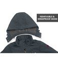 Women's Water-Resistant Ski Jacket with Removable Hood
