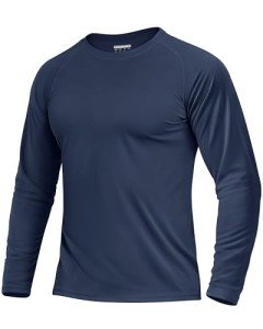 Men's UV Protection Long Sleeve Workout Shirt - Navy