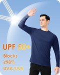 Men's UV Protection Long Sleeve Workout Shirt - Navy