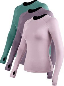 Women's 3-Pack Long Sleeve Compression Activewear Shirts