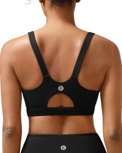 Black High Support Sports Bra for Women