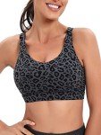 High Impact Leopard Print Sports Bra for Women