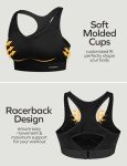 Ewedoos High Support Racerback Sports Bra - Black