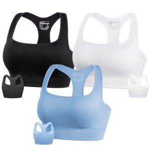 FITTIN Women's Seamless Wireless Padded Sports Bra