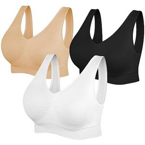 Womens Seamless Stretchy Sports Bras 3 Pack