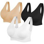 Womens Seamless Stretchy Sports Bras 3 Pack