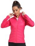 Women's Lightweight Insulated Running Jacket - Rose Red