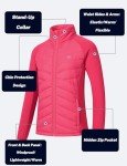 Women's Lightweight Insulated Running Jacket - Rose Red
